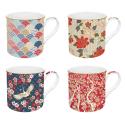 Coffret 4 Mugs 30Cl En Porcelaine Fine Okinawa